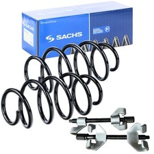 2x SACHS Fahrwerksfeder Vorne + Federspanner für SEAT ALHAMBRA VW SHARAN TOURAN