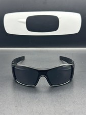 Oakley Batwolf Polished Black Gold Text W/Grey Lenses Icons Included 