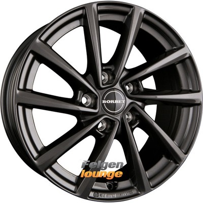 4x Borbet V Mistral Anthracite Glossy 7x18 ET50 5x114.3