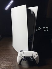 Sony PlayStation 5 White Disc Free Console 825GB With White Dualsense Controller