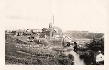 Bird's-Eye View Scene fr R.R. Bridge Kenton MI Michigan 1933 RPPC Postcard COPY