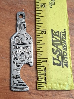 VTG TEACHERS HIGHLAND CREAM WHISKEY BOTTLE SHAPE OPENER B