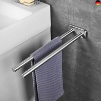 Js Handtuchhalter Edelstahl GebüRstet Bad Handtuchstange Zweiarmig Wandmontage