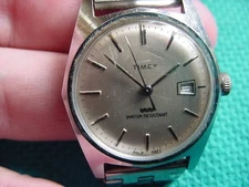 Vintage Timex Philip Pines Watch Adjustable Stretch Band~ Winds Sets Runs Great*