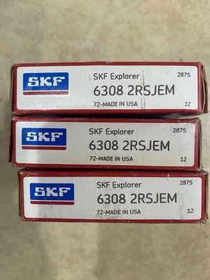 SKF Explorer 6308 2RSJEM Ball Bearing Steel 40mm Bore 90mm OD 23mm W