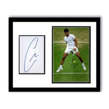 Carlos Alcaraz AUTOGRAPH Signed Wimbledon Tennis Champ Framed 11x14 Display ACOA