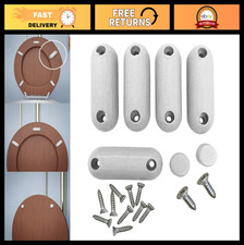 White Silicone Toilet Seat Bumpers - 7 Pack, Soft Cushion, Easy Install, Durable