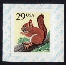 Scott #2489v Squirrel Coil Single Stamp - MNH