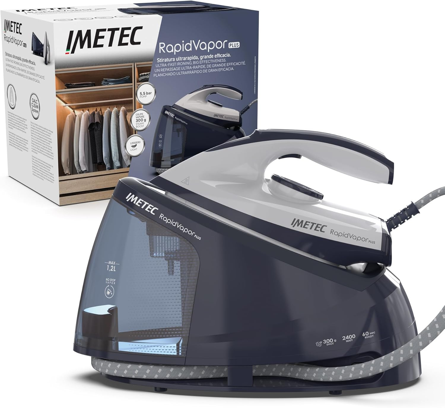 Rapidvapor Plus Imetec: Sistema Stirante 2400W e Vapore Continuo