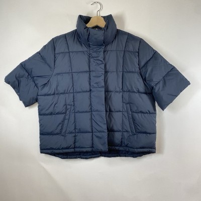 Centigrade Women's Puffer Short Sleeve Jacket Coat Size XL Navy Outdoor Gorpcore