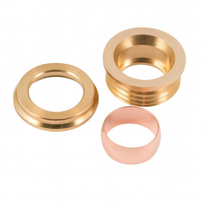 Westco 42mm x 22mm 3-teiliges Druckminderer Set Messing Kupferrohr Adapter