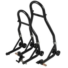 Front fork & Rear Wheel Motorbike Motorcycle  Vee Paddock Stand Set for Bobbins