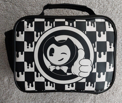 Bendy & The Ink Machine Lunch Bag Insulated Carry Tote Black White Mad Engine