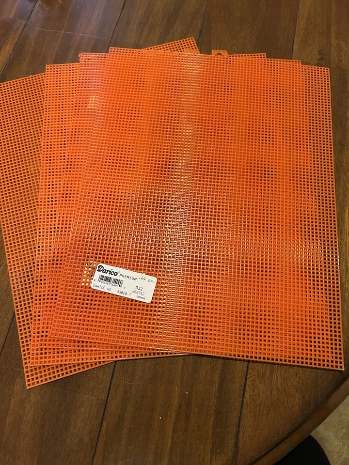 Hojas de lona de malla de plástico, 12 hojas, azul real, negro y naranja, 7 mallas Foto 2 de 4