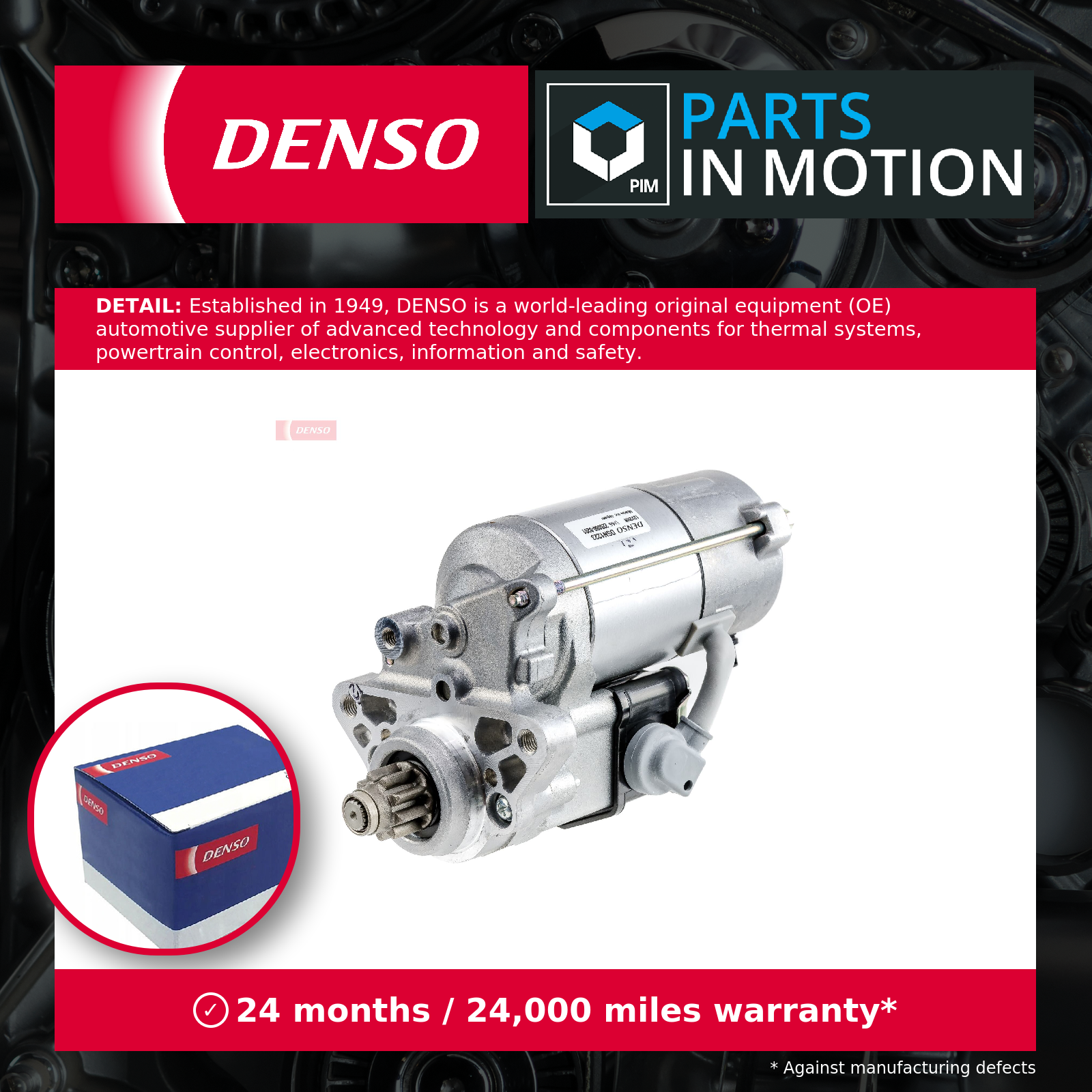 Starter Motor fits LEXUS SC430 4.3 01 to 10 3UZ-FE Denso 2810050080 2810050081