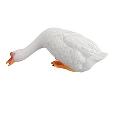 B- Resin Goose Statue Garden Decor Figurine Ornament For Pool Side Lawn Yard