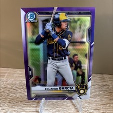 2021 Bowman Draft #BDC-22 Eduardo Garcia Chrome Purple Refractor /250 