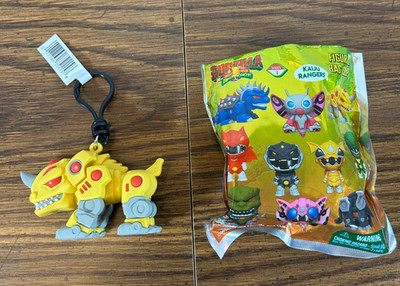 Godzilla Power Rangers Series 1 Figural Bag Clip Yellow Baragon Kaiju Zord NEW