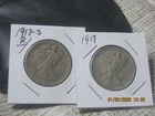 1917 p /1917-S 50C Reverse Walking Liberty Half Dollar TWO COIN LOT