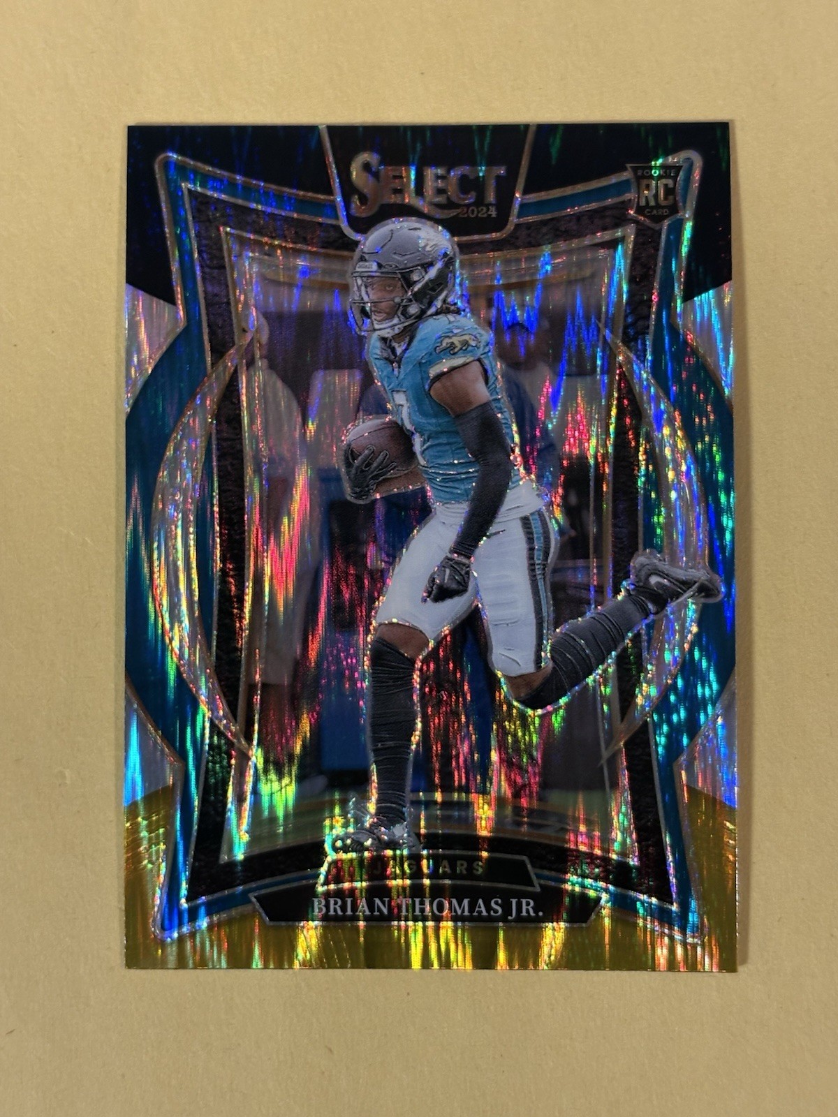 2024 Panini Select Concourse Brian Thomas Jr. #91 Black & Gold Shock Prizm (RC)