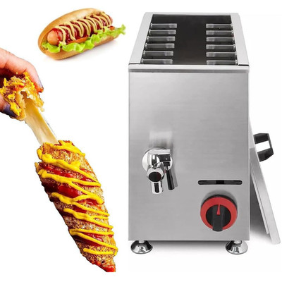 25L Käse Hotdog Stickmaschine 12 Stück Wurstbräter Corn Dog Fritteuse DE