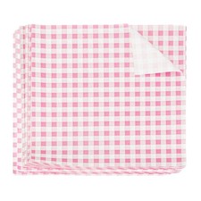 200pcs Square Checkered Wax Paper Sheets 7.09" x 7.09", Pink