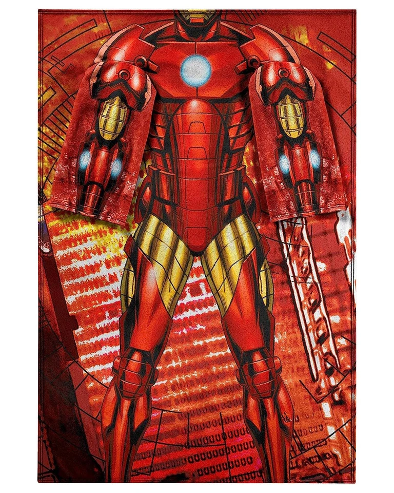 Manta táctil de seda para adultos Iron Man de Marvel Avengers 48" x 71" Foto 2 de 4