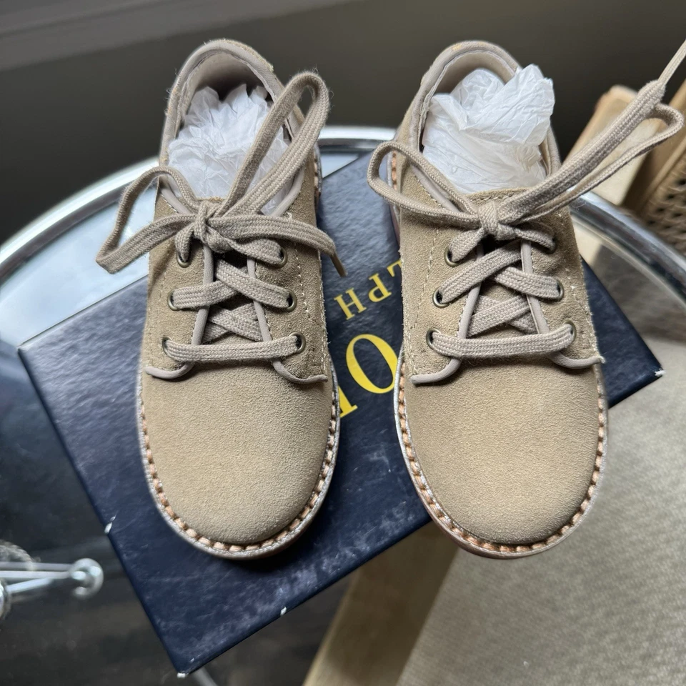 Sapato Oxford Polo Ralph Lauren Masculino Camurça Marrom, Novo Com Caixa, Tamanho: 6.5 Masculino - Imagem 2 de 3