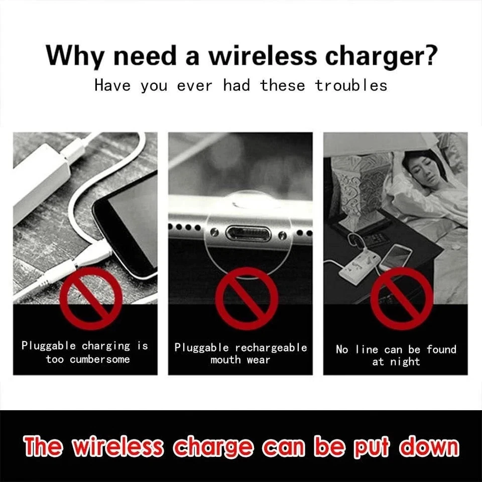 Fast Wireless Charger Pad Infapower P044 for Apple Samsung Google Qi Phones - Image 4 of 4