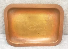 Vintage Robert Burns Cigars Brass Advertising Ashtray
