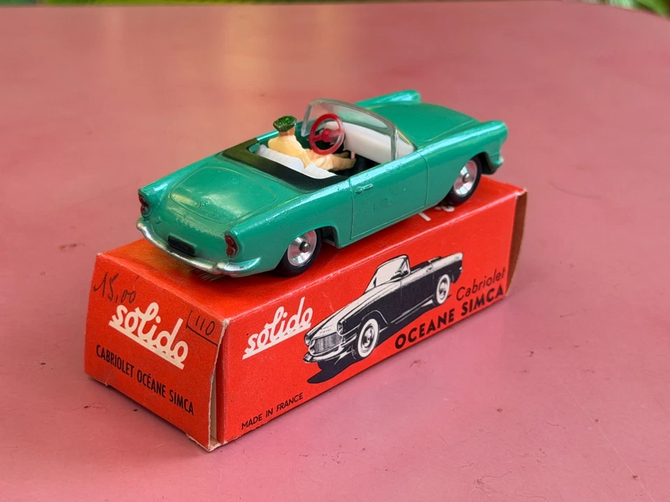 SOLIDO SIMCA OCÉANE Cabriolet RARE Neuf MINT BOX Scarce Color Réf. 110 No Dinky - Photo 4/4