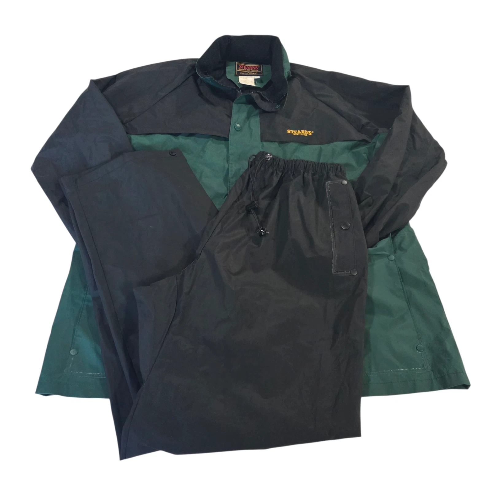 Stearns Rain Suit Set Mens Green Black M Colorblock Nylon Snap Closure Outdoor
Opens in a new window