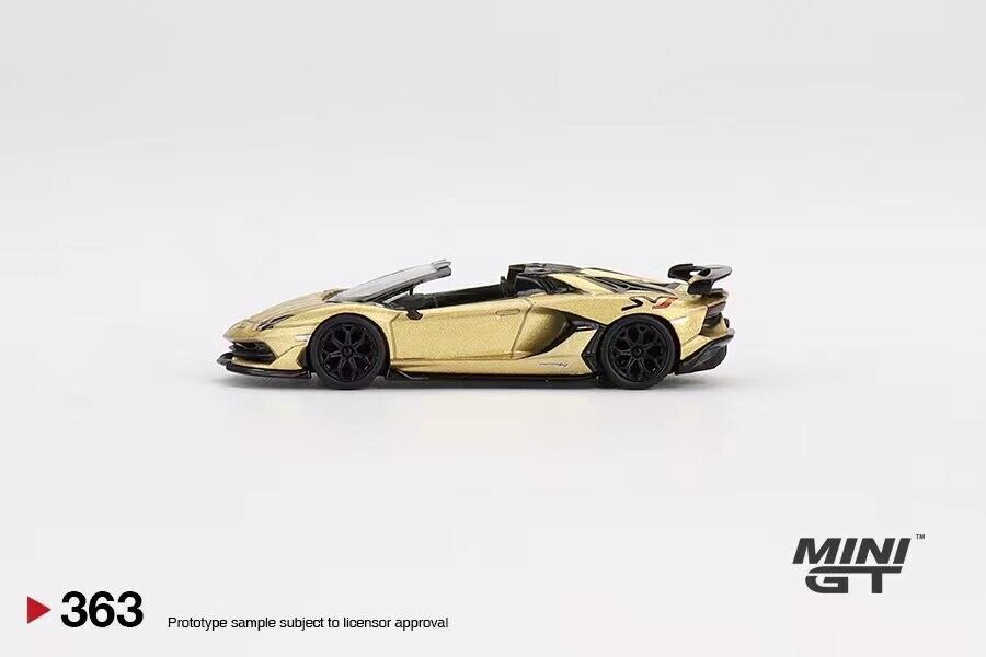 MINI GT 1:64 Lambo Aventador SVJ Roadster Oro Elios LHD/RHD