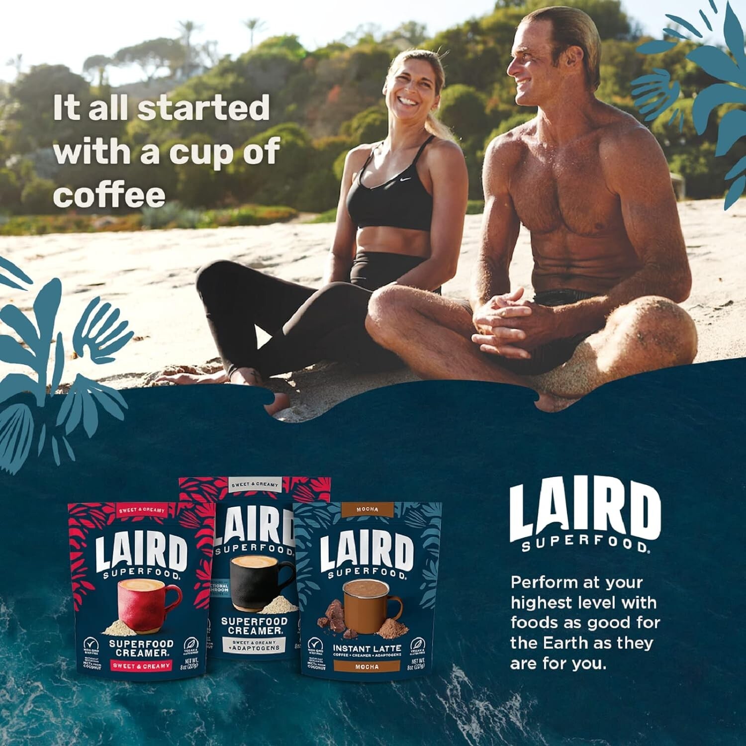 Laird Superfood NonDairy Coconut Powder Creamer Sweet & Creamy