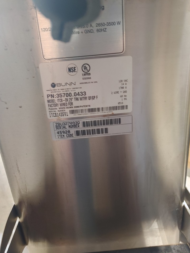 Bunn Coffee/Tea Maker ITCB DV29 eBay