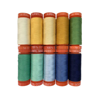 Aurifil Thread - Sunflowers in my Heart 10 SMALL SPOOLS COTTON 50wt 220yds Each
