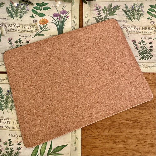 Creative Tops Cork-Backed Placemats Green Fresh Herbs For The Kitchen Set Of 4 - Picture 8 of 10