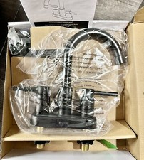 Dorind 4 in. Centerset 2-Handle High-Arc Bathroom Faucet in Matte Black