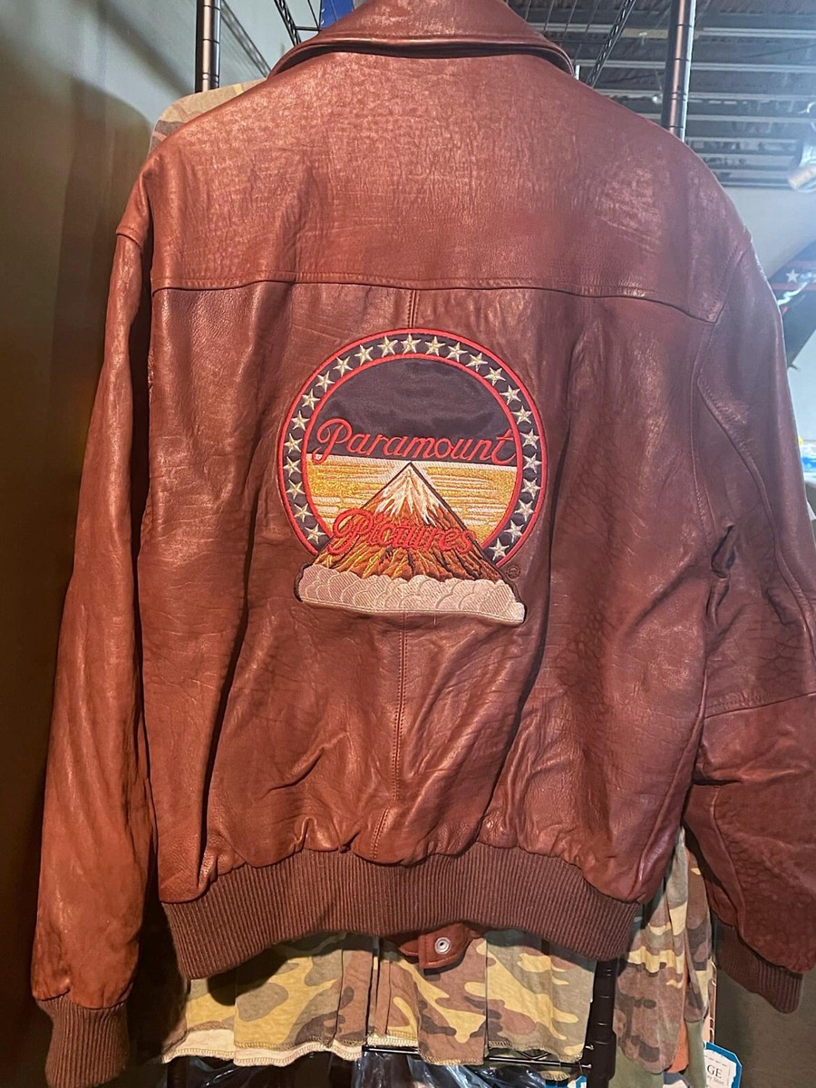 PARAMOUNT FILMS MENS VINTAGE LEATHER A-2 FLIGHT JACKET PARAMOUNT FILMS MENS VINTAGE LEATHER A-2 FLIGHT JACKET