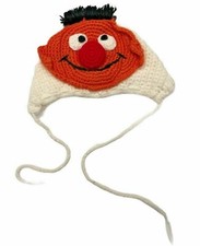 Vtg Sesame Street Ernie Knit Winter Cap Clothing Children Toddler Kid Hat