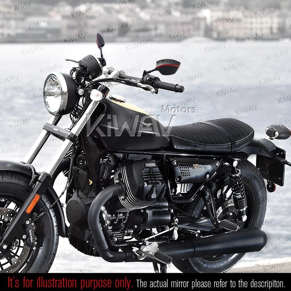 Espejos retrovisores Redline negros simples 8 mm para Honda CM 91 SL70 90 100 125 Foto 3 de 4