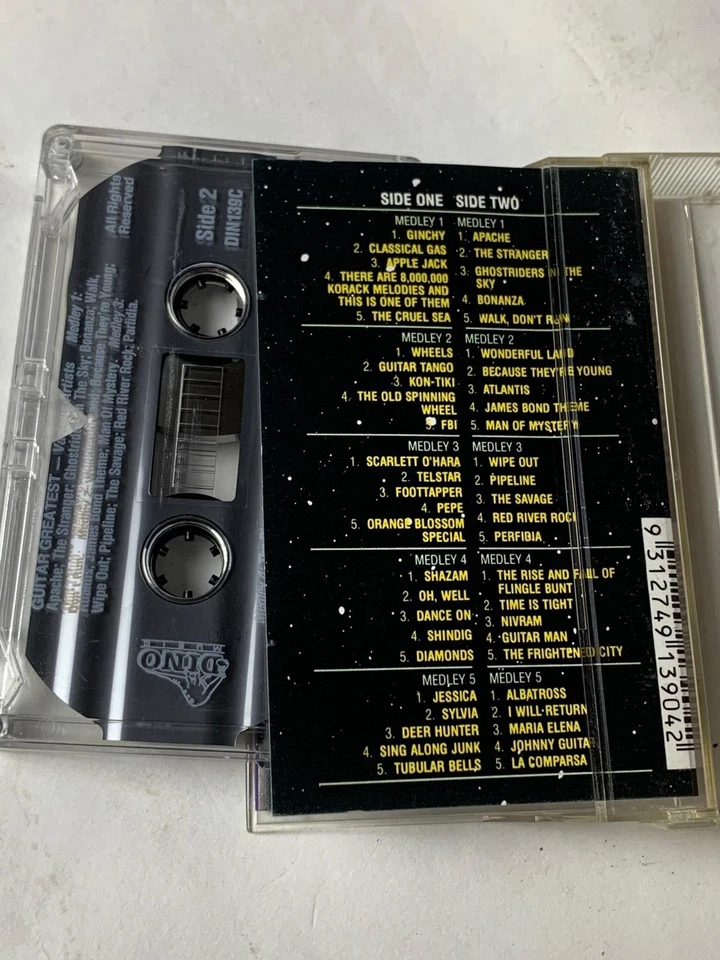 Guitar Greatest 50 Classic Guitar Greats Cassette Tape Dino Music Featuring FBI - Image 3 of 3