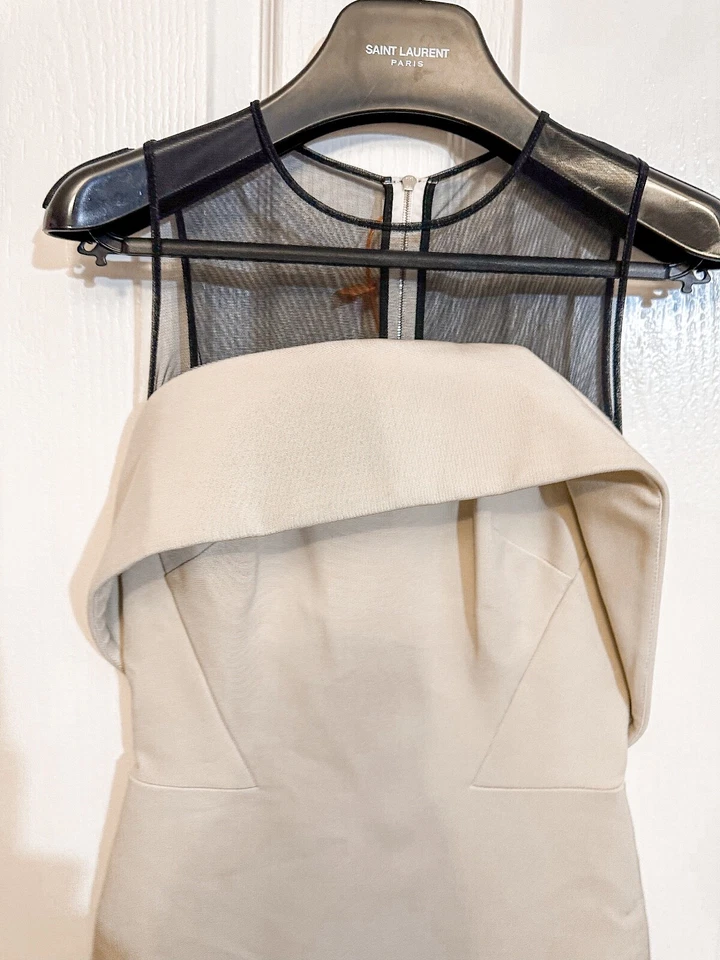 DAVID KOMA чистый панели серый черный без рукавов карандаш миди платье Великобритании 8 - Изображение 2 из 4