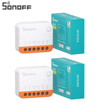 SONOFF MINI R4 WiFi Smart Switch 10A 2400W, Smart Relay Switch Light Switch 2PCS