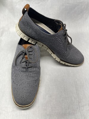 Cole Haan Men s Zerogrand Men s Gray Fabric Shoes Lace Up Breathable Size 8.5M