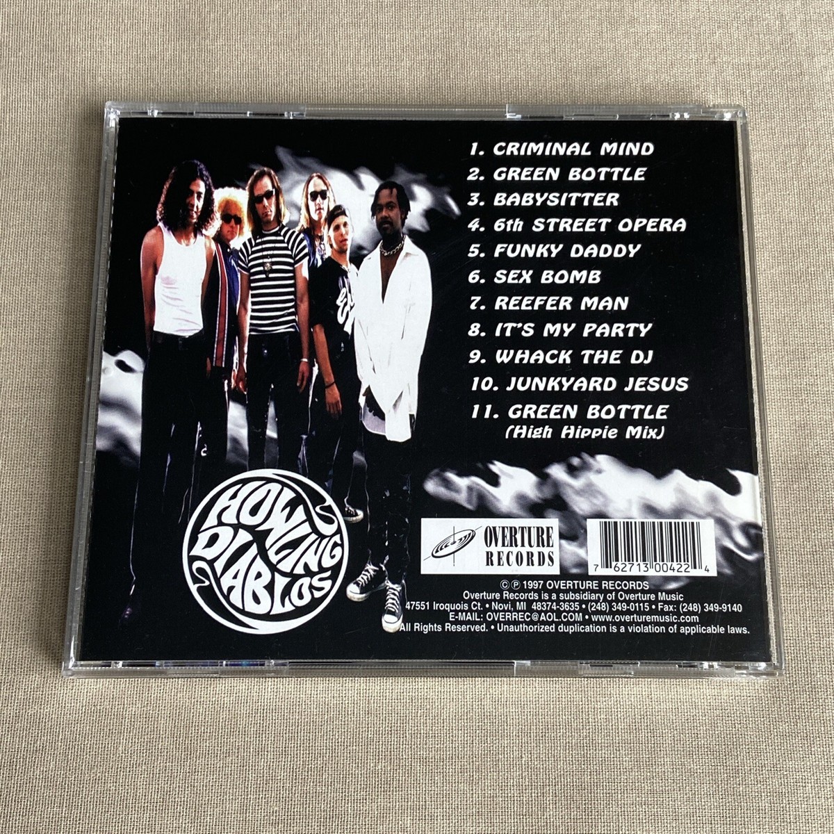 Green Bottle by Howling Diablos (CD 1997 Overture Records) 30042-2