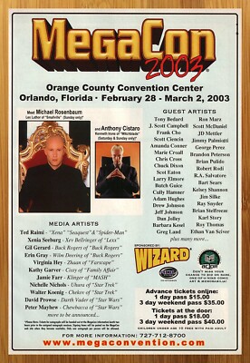 2003 Florida MegaCon Print Ad/Poster Michael Rosenbaum Smallville Promo Art 00s