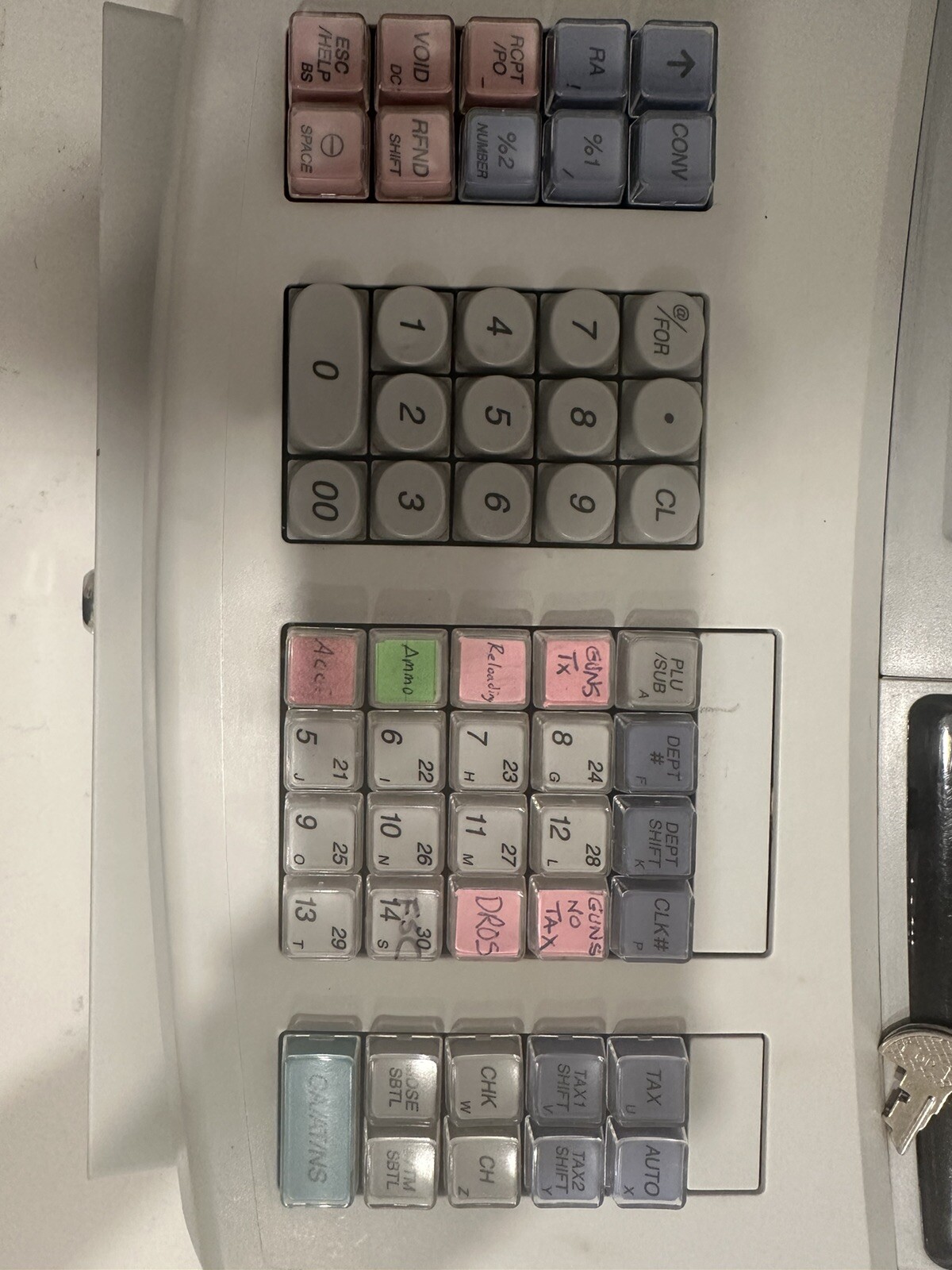 Sharp XEA21S Electronic Cash Register Programmable with 3 KEYS TESTED