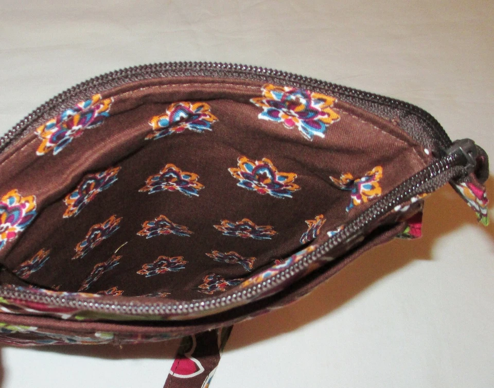 LONGABERGER HERMANAS Marrón Floral CELEBRACIÓN Bandolera Monedero Bolso Pequeño Usado en Excelente Condición Foto 4 de 4