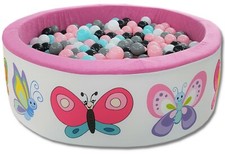 Ballpool Kugelbad Bällchenbad Bällchenpool 200 Bällen Schmetterling 90x30cm